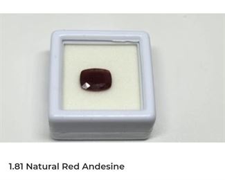 1.81 natural red andesine stone