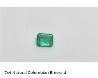 . 70 7x4 natural Colombian emerald