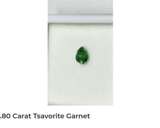 .80 carat pear tsavorite garnet