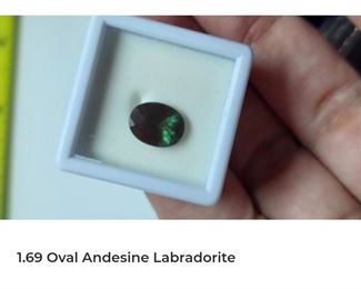 1.69 natural oval andesine labradorite