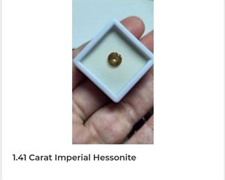 1.41 carat round imperial hessonite