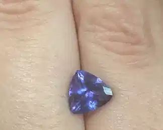 Natural trillion cut tanzanite