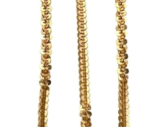 14k 18 inch popcorn chain necklace