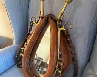 Vintage Horse Collar Mirror