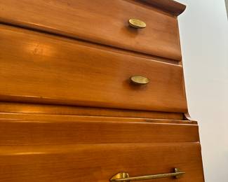 BUY IT NOW: $400 VTG MCM Maple Tall Boy Dresser by Kling Furniture 