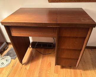 BUY IT NOW: $400 Vintage MCM Sewing Machine/Desk  (With Chair)