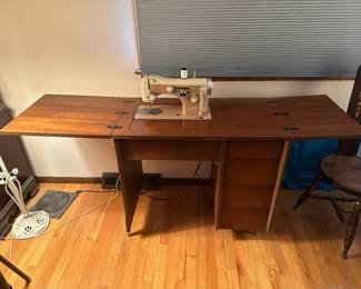 BUY IT NOW: $400 Vintage MCM Sewing Machine/Desk  (With Chair)