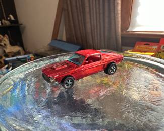 Sold. Buy it now! $100 1967 Custom Mustang, HK, shiny red, red interior 
