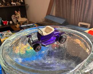 Buy it now!$66 1968 Hot Heap, U.S., dark purple metallic, white interior 