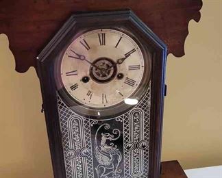 E. Ingraham Mantel Clock And Mirror.