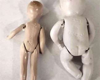 Mixed A Lot Of Mini Bisque germany, Copposition And Other Dolls