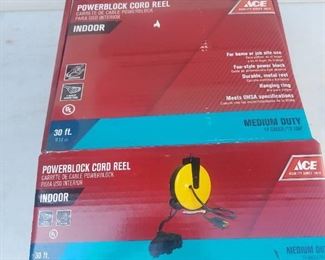 Ace 30ft Retractable Extension Cord Reel in Black and Yellow