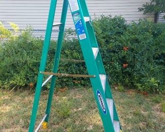 Werner 5906 6 Fiberglass Step Ladder with Yellow Top 22lb. Load Capacity Type II Duty Rankings