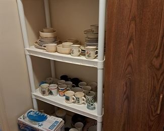 Dishes and Cabinet