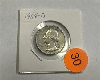 1964 silver quarter