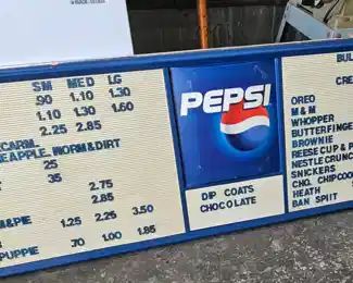 PEPSI RESTAURANT MENU SIGN