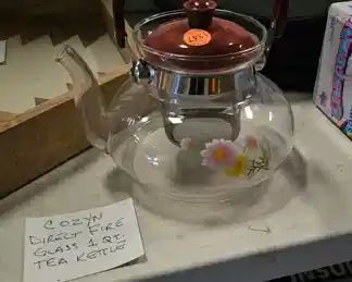COZYN DIRECT FIRE GLASS TEA KETTLE