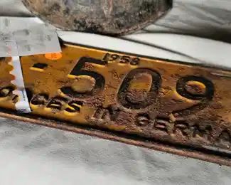 1958 US FORCES IN GERMANY LICENSE PLATE