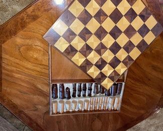 Hand Carved chess board & pieces