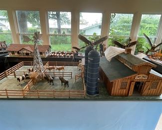 An amazing complete barnyard including the inside of the barn