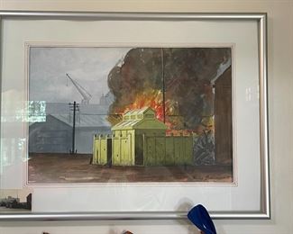 Watercolor by local artist, Rocky Schoenrock