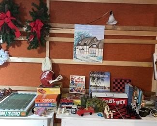 Toys, games including Football game