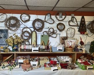 Twig wreath forms and other craft supplies