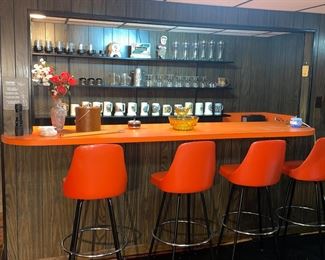Great orange bar stools