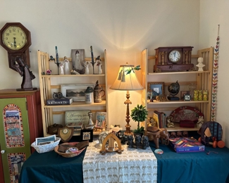 All the little things include an elephant collection, vintage Boy Scout books and objects, angels, 3 wise monkeys (even a 3 wise frogs)