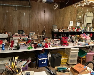 The garage has lots of bargains and hand tools, shop-vac and budget-friendly treasures!