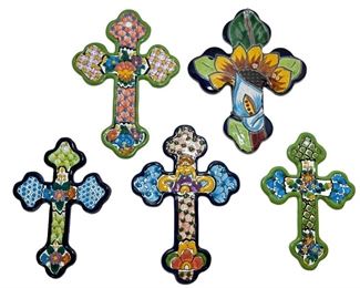 Mexican Talavera Wall Crosses