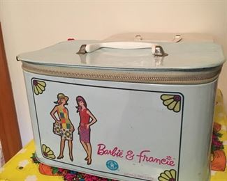 Vintage Mid Century Modern 1965 Barbie & Francie Make Up Case.  Extremely Cool