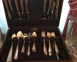 sterling silver service of 8 flatware by Towle, pattern: rambler rose