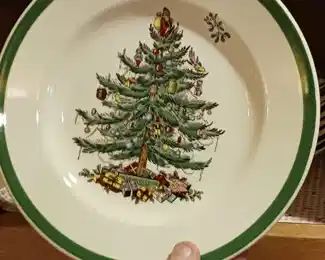Early Spode Christmas Tree Dark Green China 1938