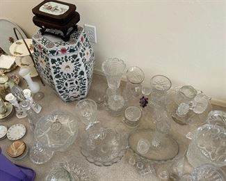 Glassware of all shapes and sizes.