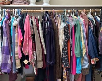 Lots of clothing and accessories.