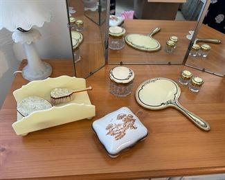 There is a charming dresser set fit for a  princess.