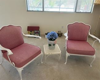 Handsome vintage patio furniture.