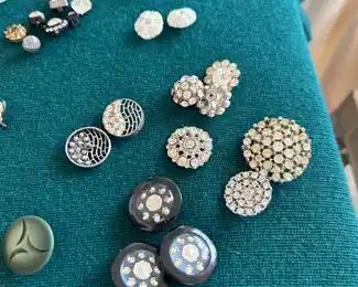 Close up of some of the vintage rhinestone and other stars.