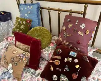 Close up of the many pin pillows.  All are looking for a good home.