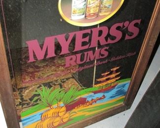 Myers Rum mirror