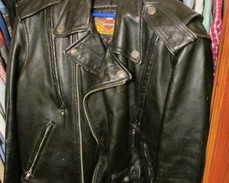 Harley leather biker jacket
