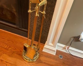 . . . golf fireplace tool set