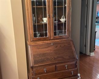 . . . love this antique secretary in oak with dental molding feature