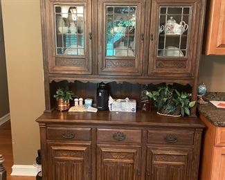 . . . beautiful china hutch filled with treasures