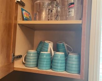 . . . turquoise coffee mug set