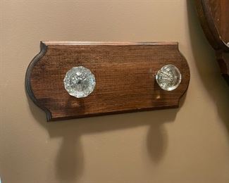 . . . glass door knobs repurposed