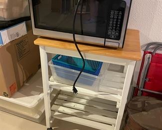 . . . microwave stand and microwave
