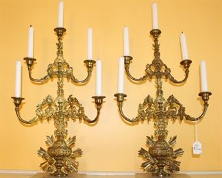 Pair of beautifully cast Girandoles.