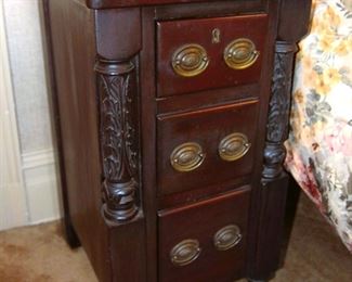 Pair of beautiful bedside glass top tables.